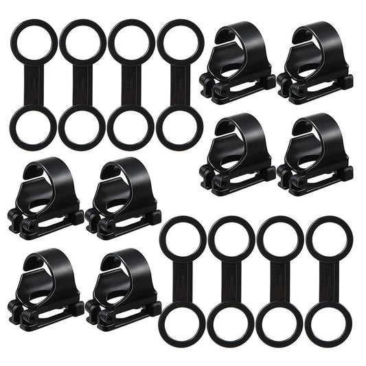 16 Pcs Dive Universal Plastic Clip Silicone Snorkel Keeper Snorkel Clip for Mask Black Snorkel Mask Clip Snorkel Clip