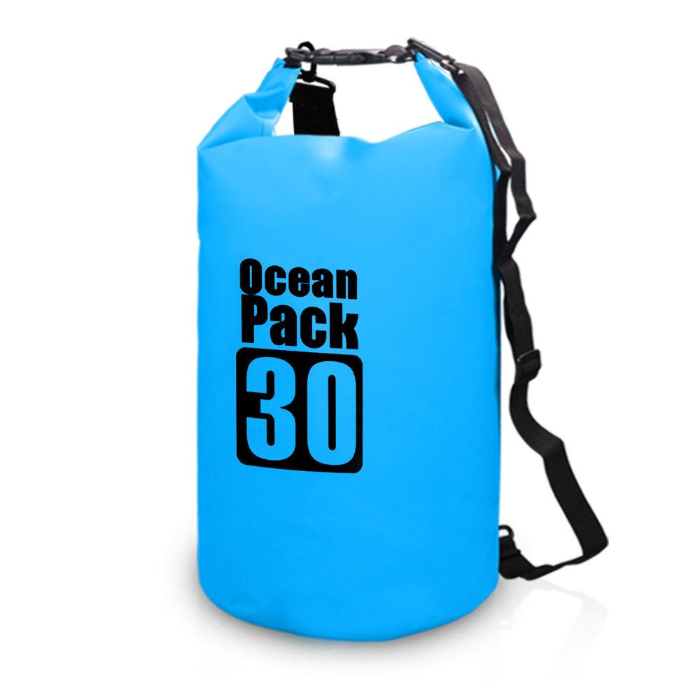 10L / 15L / 20L / 30L Outdoor Waterproof Dry Backpack Water Bag Roll Top Sack for Kayaking Rafting Boating River Trekking