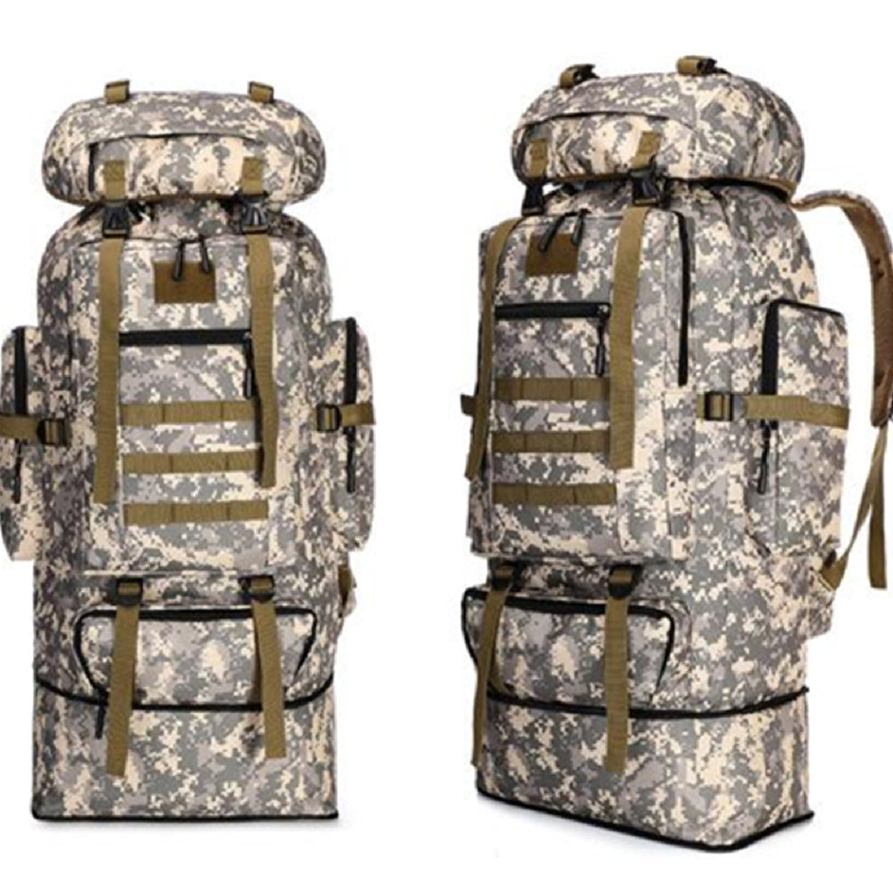 100L Waterproof Tactical Military Hiking Camping Traveling Outdoor Backpack Bag with High Strength Buckles, Smooth and Heavy-Duty Zippers, Super Reliable and Durable
